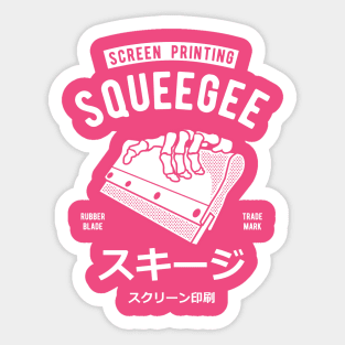 Japanese screen printing style Sticker